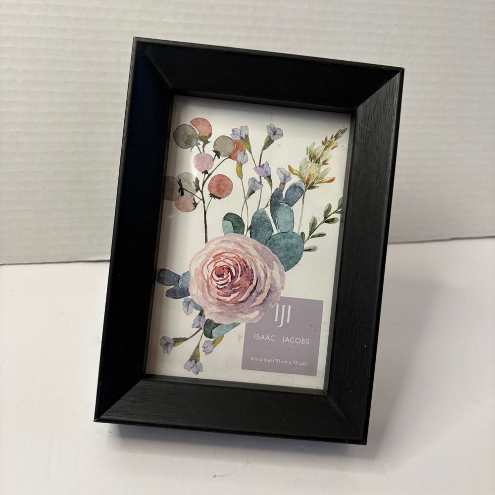 Isaac Jacobs Black 4x6 Picture Photo Frame